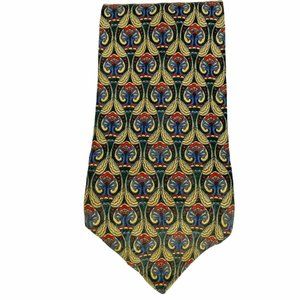 GANT Black Blue Red Yellow Accents Geometric‎ Tie